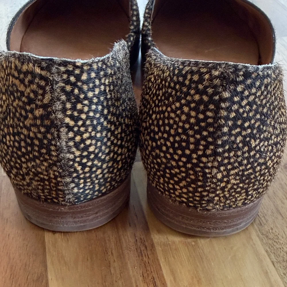 Madewell Black and Tan Speckled D'Orsay Flats